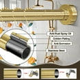 thumbnail image 2 of Shower Curtain Rod 34-82 Inches, Non-Slip, Never Rust, No Drill Tension Curtain Rod for Bathroom & Window Stainless Steel Shower Rod, Brushed Gold, 2 of 18