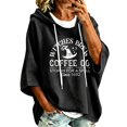 thumbnail image 2 of Halloween Hoodies for Women Drawstring 3/4 Sleeve Trendy Print Hoodie Fall Clothes Crewneck Sweatshirts Loose Fit Trendy Tops Winter Clothing Daily Travel Outfits, 2 of 5