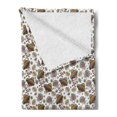 thumbnail image 2 of Dia De Los Muertos Soft Flannel Fleece Blanket, Mexican Themed Pattern with Sugar Skulls Flowers and Maracas, Cozy Plush for Indoor and Outdoor Use, 70" x 90", White and Multicolor, by Ambesonne, 2 of 5