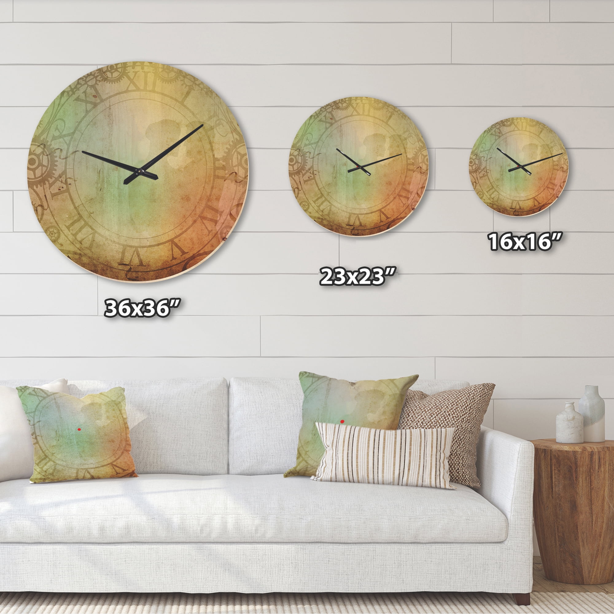 Designart 'Traditional Antique style ' Modern Wood Wall Clock