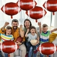 thumbnail image 5 of Six 18-inch football shaped football baseball balloons Football party balloons Football sports themed aluminum foil balloons - Style 4, 5 of 5