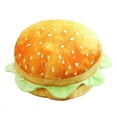 thumbnail image 1 of Almohada de peluche multiusos con forma de hamburguesa y respaldo de algodón PP para San Valentín, regalo de cumpleaños, juguete tipo 1, 40 cm/15,7 pulgadas, 1 of 7