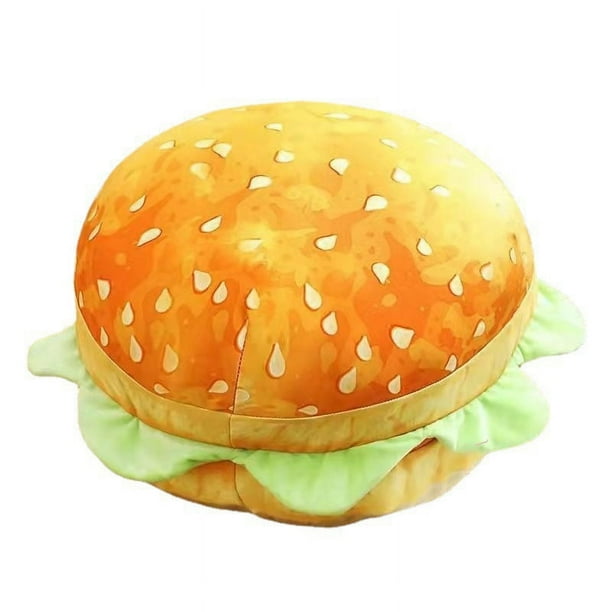 Almohada de peluche multiusos con forma de hamburguesa y respaldo de algodón PP para San Valentín, regalo de cumpleaños, juguete tipo 1, 40 cm/15,7 pulgadas