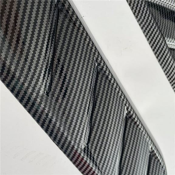 Zyutaosan Universal Decorative Car Hood Vent Louver Scoop Cover Air Flow Intake 2Pcs Carbon Fiber Look