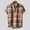 A0250-Khaki, variant on QUINDOS Button Down Hawaiian Button up Shirt Casual Short Sleeve Summer Cotton Linen Shirts Loose Vacation Plaid Beach Shirts