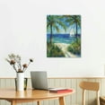 thumbnail image 2 of Shadudu Gallery Canvas Wall Art Paintings for Home Palm tree Pathway to the Sandy Beach Abstract Hanging Prints for Living Room Office Kitchen Decor - 20x16-inch 12x16 in, 2 of 5