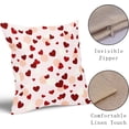 thumbnail image 2 of Valentine‘s Day Pillow Covers 18x18 Inch Pink Love Heart Decorative Outdoor Throw Pillow Covers Cotton Linen Red Tree Valentines Pillowcase Square Cushion Cover for Couch Sofa Bedroom (Pack of 2), 2 of 6