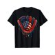 thumbnail image 1 of Camiseta patriótica de béisbol con diseño de bandera estadounidense y guante del 4 de julio para niños, camiseta de fondo transpirable, informal y cómoda, camiseta informal de verano, camiseta de ma, 1 of 8