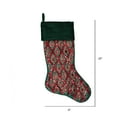 thumbnail image 2 of Vickerman 20" Green/Red Sequin Pattern Christmas Stocking., 2 of 2