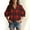 Red, variant on Endives Womens Casual Shirts 3/4 Sleeve Tops V Neck Stand Collar Blouse Beach Vacation Shirts Spring Outfit
