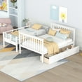 thumbnail image 4 of Bellemave Twin Over Full Bunk Beds with Stairs, Wood Bunk Bed Frame with Storage Drawers and Open Shelves, for Kids, Teens, Adults, White, 4 of 16