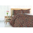 thumbnail image 3 of Ambesonne Fall Leaves Down Alternative Quilt Comforter, Romantic Autumn Leaves, Twin XL, Teal Amber Raspberry, 3 of 5