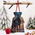 thumbnail image 6 of Fuzoiu Moonlit Night Sky Wolf Print Christmas Gift Bag,Burlap Gift Bag with Drawstring Closure & Hang Tag,Perfect for Holidays, Birthdays, and Special Occasions-Small, 6 of 7