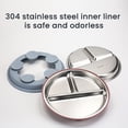 thumbnail image 4 of OIUR Divided Dining Plate with Suction Cups Stainless Steel Baby Plates Toddler Meal Tray Non-Slip Silicone Cover Heat-Insulated Feeding Tray, 4 of 7