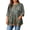Army Green, variant on Plus Size Womens Tops 4x-5x Trendy 3/4 Sleeve Tops Floral Graphic T-Shirt V Neck Tunic Shirts Loose Fit Casual Blouses Brown 3XL