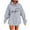 Gray, variant on ShiShine Hoodies for Women Long Sleeve Love Printed Oversized Sweatshirts Drawstring Loose Fit Pullover Tops with Pocket