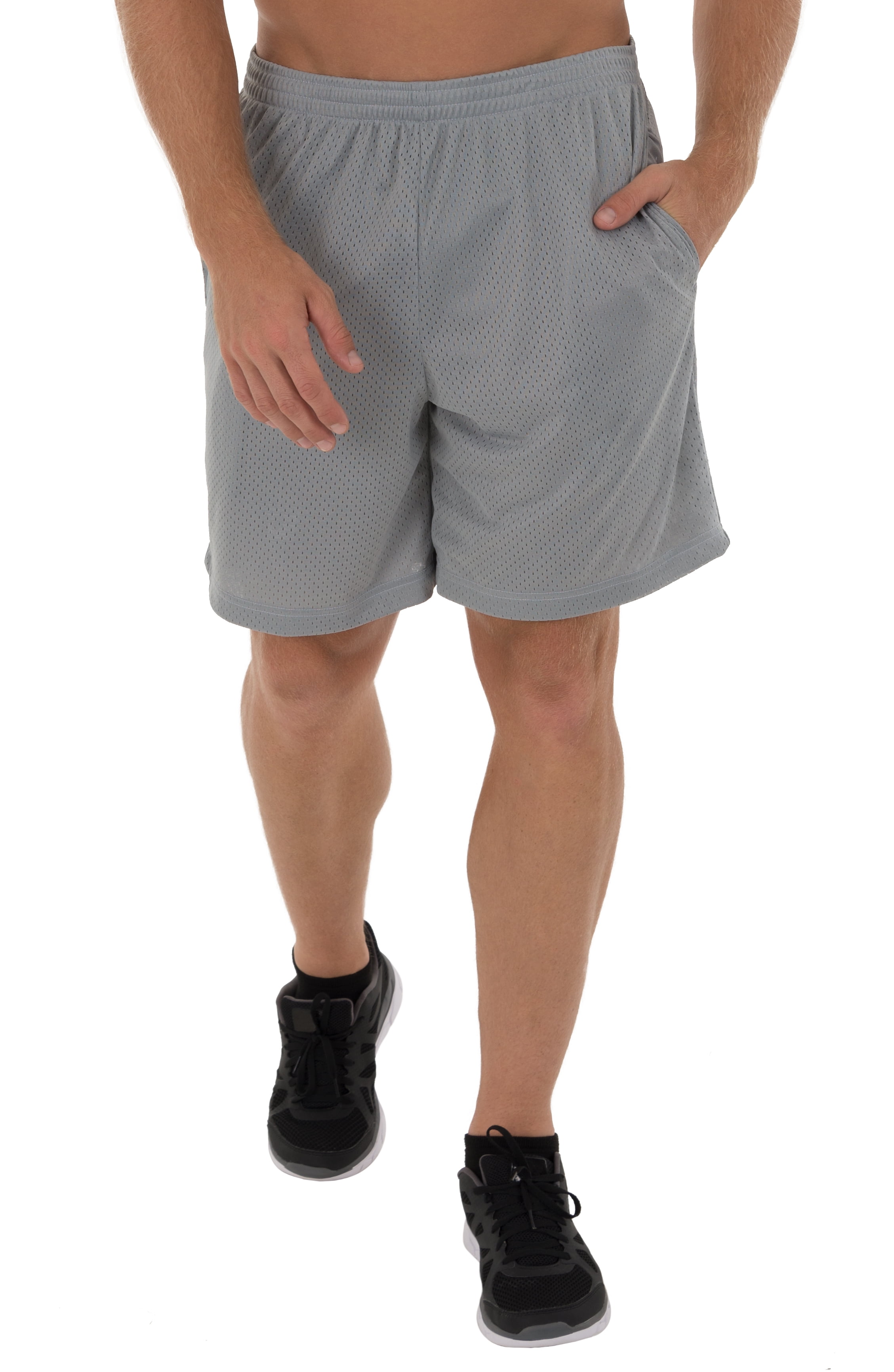 Athletic Works Men's and Big Men's 8" Active Rice Hole Mesh Shorts, up to 5XL