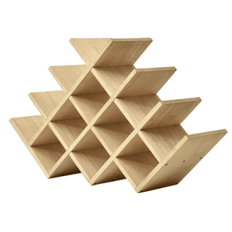 Aggice Bamboo Wine Rack – Holds 6 Bottles, Tabletop Display Stand For Kitchen, Living Room, Or Bar (Natural Bamboo)