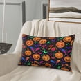 thumbnail image 5 of Halloween Plush Throw Pillow Covers, halloween pumpkin bat Pillow Cases with Invisible Zipper,Halloween Decor Microfiber Pillow Cases for Sleeping Bedroom Sofa Living Room, 5 of 6