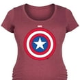thumbnail image 3 of Marvel Captain America - Logo Shield - Maternity Scoop Neck Graphic T-Shirt, 3 of 5
