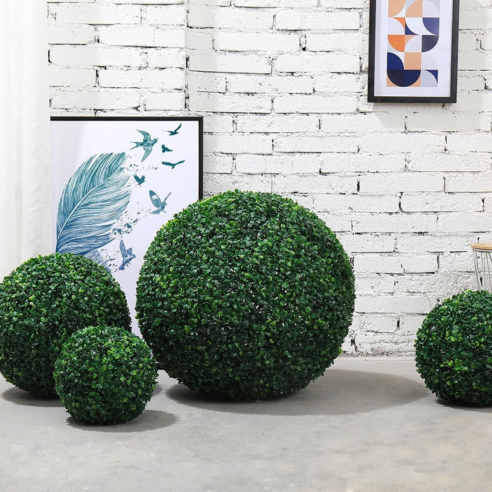 XmhyTop-A Simulated Ball Outdoor Plants Green Moss Balls Out Door Decor Simulated Topiary Balls Backyard Plant Balls Faux Plant Balls Faux Grass Ball Fake Grass Ball Round Silk Flower,48cm