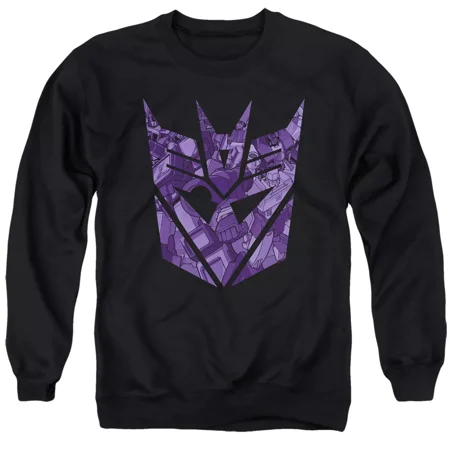 Transformers Sweatshirt Imprinted Decepticon Logo Black Pullover