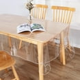thumbnail image 2 of Clear PVC Tablecloth ;x; Oil-Proof Transparent Vinyl Table Cloth Rectangle Table Wipe Clean for Easy Maintenance Table Cover for Dining Picnic Camping Outdoor, 2 of 7