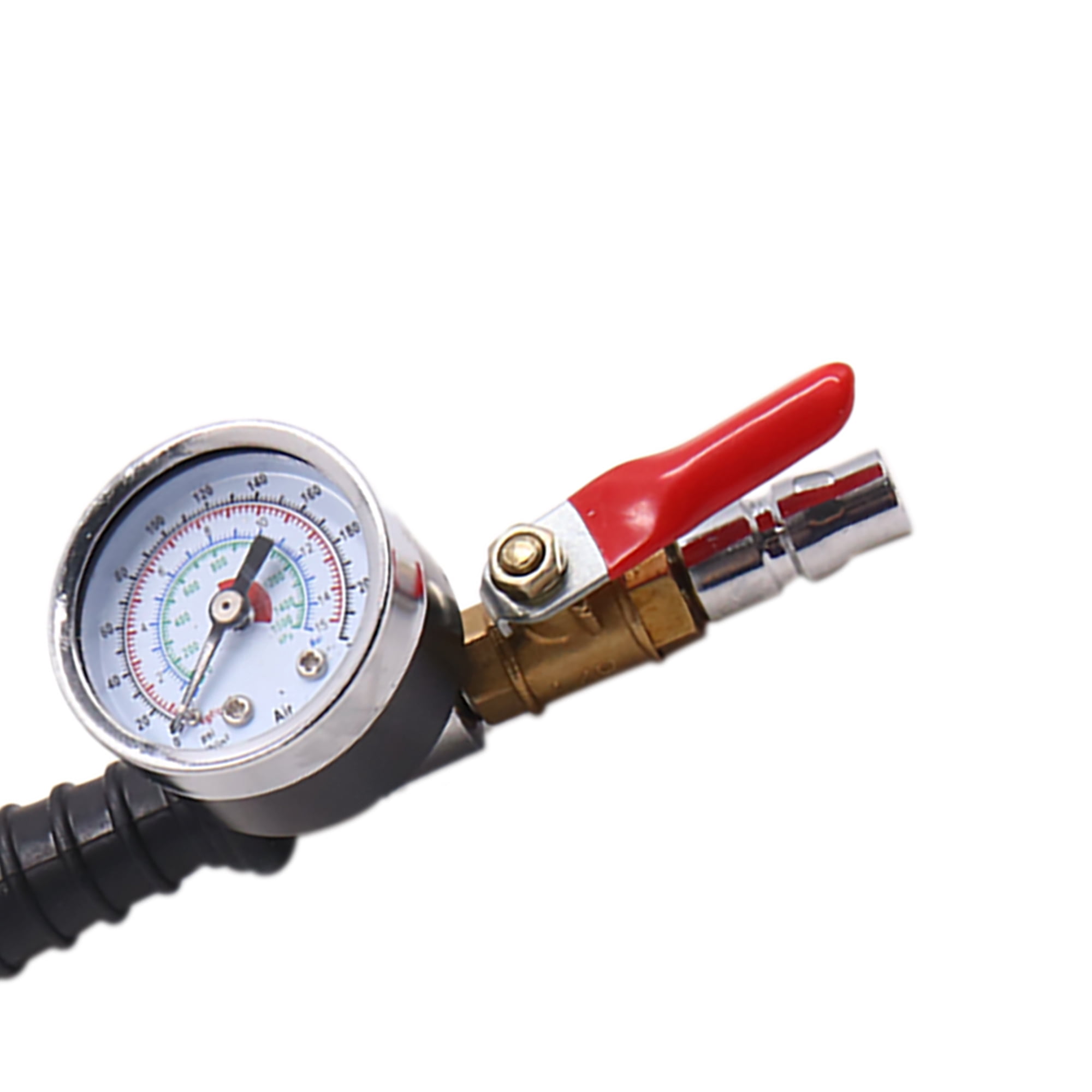 Unique Bargains 0-220 psi Bent Head Tire Air Chuck Inflator Gauge for Truck