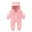 Pink, variant on Dezsed Cute Plush Bear Baby Rompers Long Sleeve Toddler Girl Overall Jumpsuit Winter Hooded Zipper Baby Boys Romper Infant Crawling Clothing 0-24Month