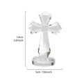 thumbnail image 3 of DAMAI Crystal Standing Cross Decor, Religious Gifts for Women Men, Handmade Glass Holy Cross Collectible Figurines for Home Decoration, Easter Christmas Decoration for Pary, 3 of 6