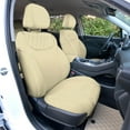 thumbnail image 3 of For 2019–2023 Hyundai Santa Fe FH Group Custom Fit Neoprene Waterproof Car Seat Covers - Front Seat Solid Beige, 3 of 5