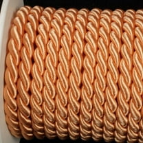 The Ribbon People Peach Orange Braided Cording Wired Craft Ribbon 0.25" x 17 Yards