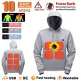 thumbnail image 2 of Unisex Heated Hoodie - USB Electric Thermal Sweatshirt, Fleece-Lined Warm Outdoor Winter Pullover (No Battery), 2 of 9