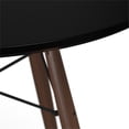 thumbnail image 3 of Pemberly Row Modern 39" Round Dining Table in Black and Walnut, 3 of 5
