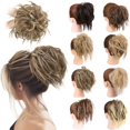 thumbnail image 1 of Chignon Désordonné Pièce de Cheveux Extension de Cheveux avec Bande Élastique Chignon Ondulé Extensions de Cheveux Synthétiques Chouchous Chignons Postiche pour Femmes, 1 of 7