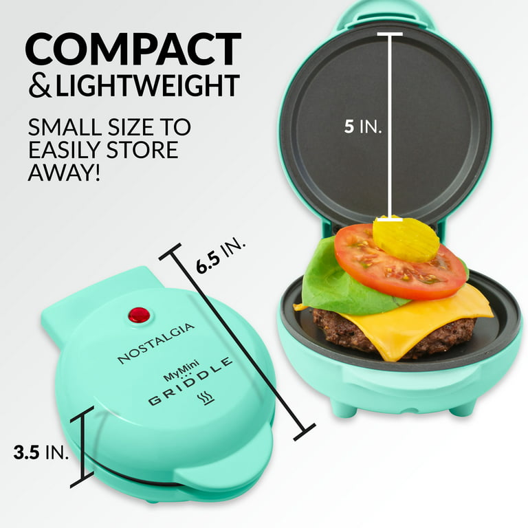 Nostalgia MyMini Personal Electric Griddle, Teal