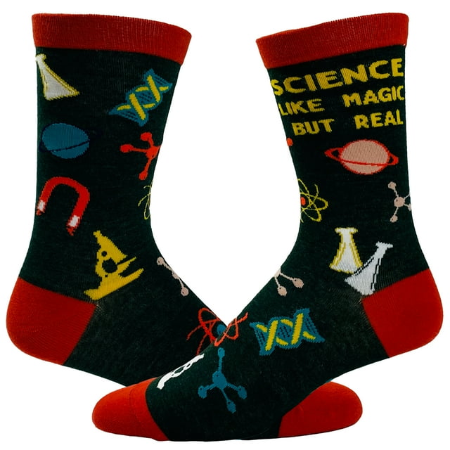 Chaussettes pour Femmes Science comme la Magie Mais Réelles Drôles Nerd Chimie Sarcastic Chaussures Graphiques