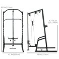 thumbnail image 4 of Soozier Power Cage with Pulley System, Squat Rack, Pull up / Push up Stand, 4 of 9