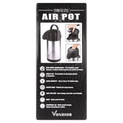 Vondior Thermal Airpot Coffee & Tea Beverage Urn, Silver, Large, 102 oz
