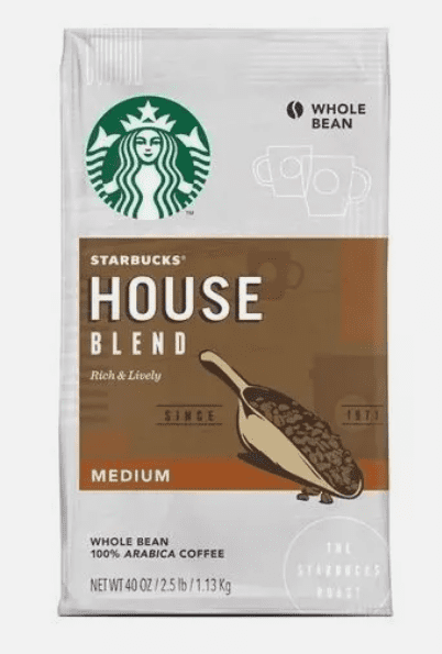 Starbucks House Blend Whole Bean Coffee, 40 oz.pack of 2