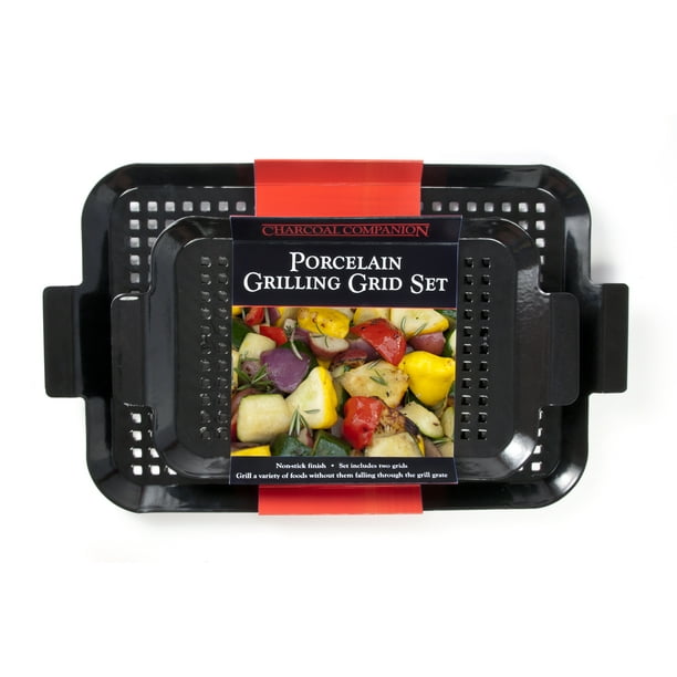 The Charcoal Companion Porcelain Coated Grilling Grid Set, 2PC Small