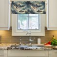 thumbnail image 2 of Yayeee Kitchen Valance Rod Pocket 54" x 18" Living Room Window Curtain, Beige Floating Whale, 2 of 6