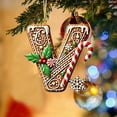 thumbnail image 4 of OAVQHLG3B 26 Gingerbread Alphabet Ornaments for Christmas Tree Candy Initial Letter A Pendant with Berries Pattern Mini Alphabet Hanging Decorations for Party Gifts DIY Decor, 4 of 4
