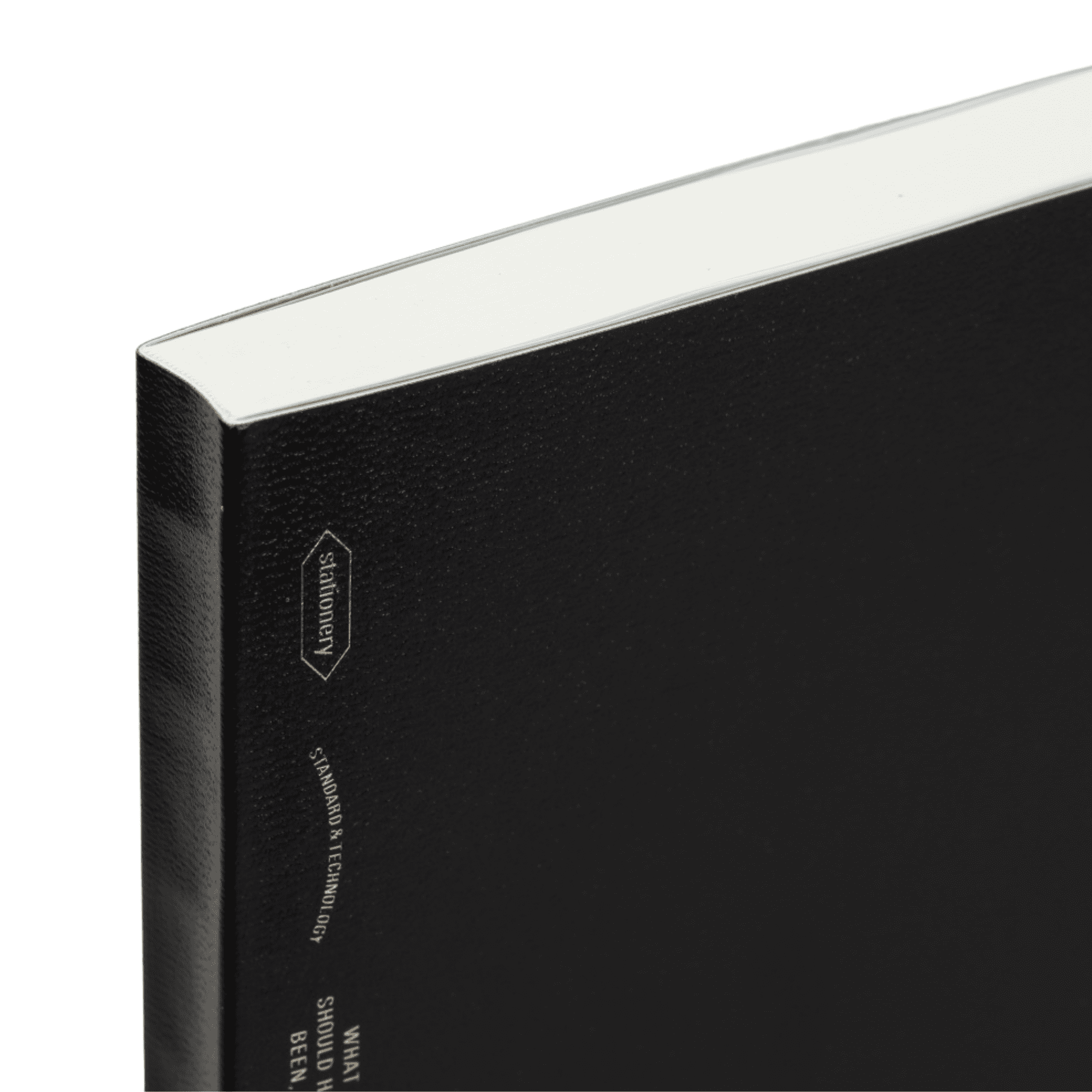 Stalogy Plain Notebook: 5.8 in. x 8-1/4 in. (Black) A5 half year notebook
