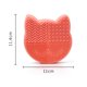 thumbnail image 2 of Alfombrilla de limpieza para brochas de maquillaje con soporte para secado de brochas, almohadilla limpiadora de brochas con forma de gato de silicona que incluye estante organizador de brochas, 2 of 5