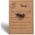 TRAHOONatural Stone Zodiac Sign Choker Necklace for Women, Raw