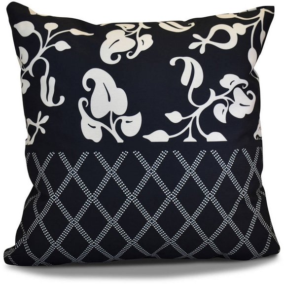 Simply Daisy 16" x 16" Scroll Dot Floral Print Pillow