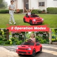 thumbnail image 4 of iYofe Dodge Electric Ride on Cars for Kids, 12V Licensed Dodge Charger SRT Hellcat Powered Ride On Toys with Parent Remote Control, Electric Car for Girls Boys 3-5 w/Music Player/LED Lights, Red, 4 of 9