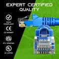 thumbnail image 2 of GearIT Cat 6 Ethernet Cable Snagless Patch Computer LAN Network Cord, Blue 1 ft. 50-Pack, 2 of 8