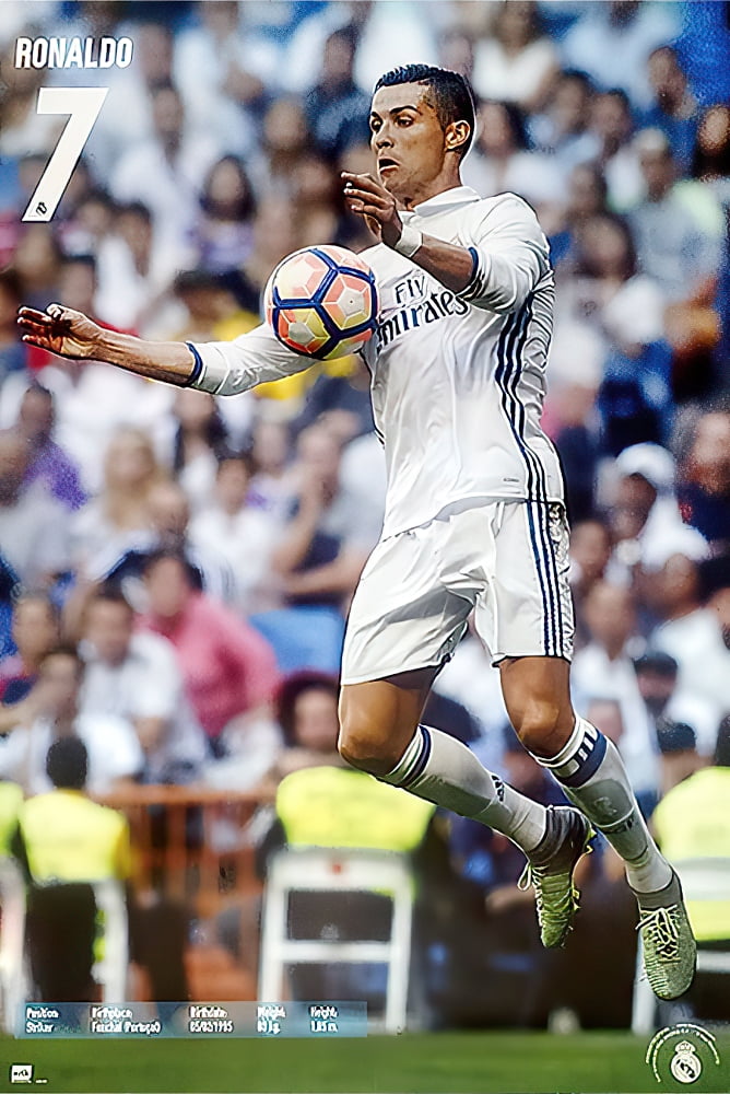 Ronaldo Facts 17/18 Sport Poster Plakat Größe 61x91,5 cm Real Madrid 2 St Posterleisten Alu 63 cm Fußball
